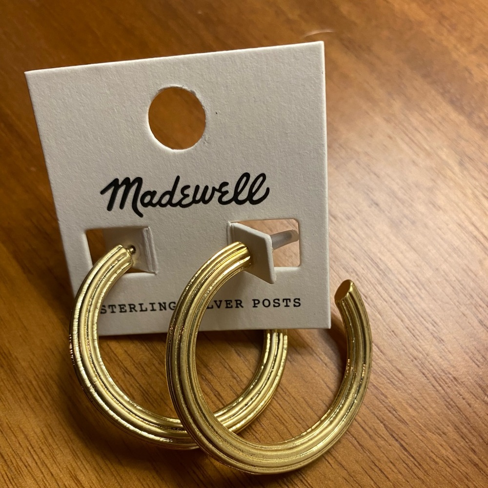 Madewell Gold-Tone Hoop Earrings